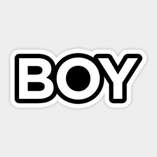 BOY Bold Minimalist Gender Power Masculine Sticker